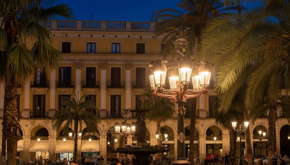 Plaça Reial a Barcelona