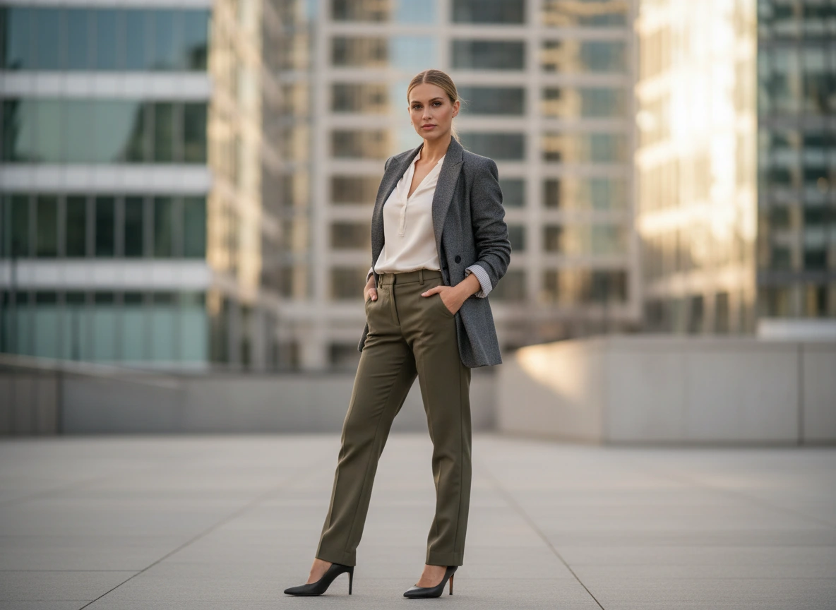 Dona amb postura de cames en A, exemple de com posar per sortir bé a les fotos